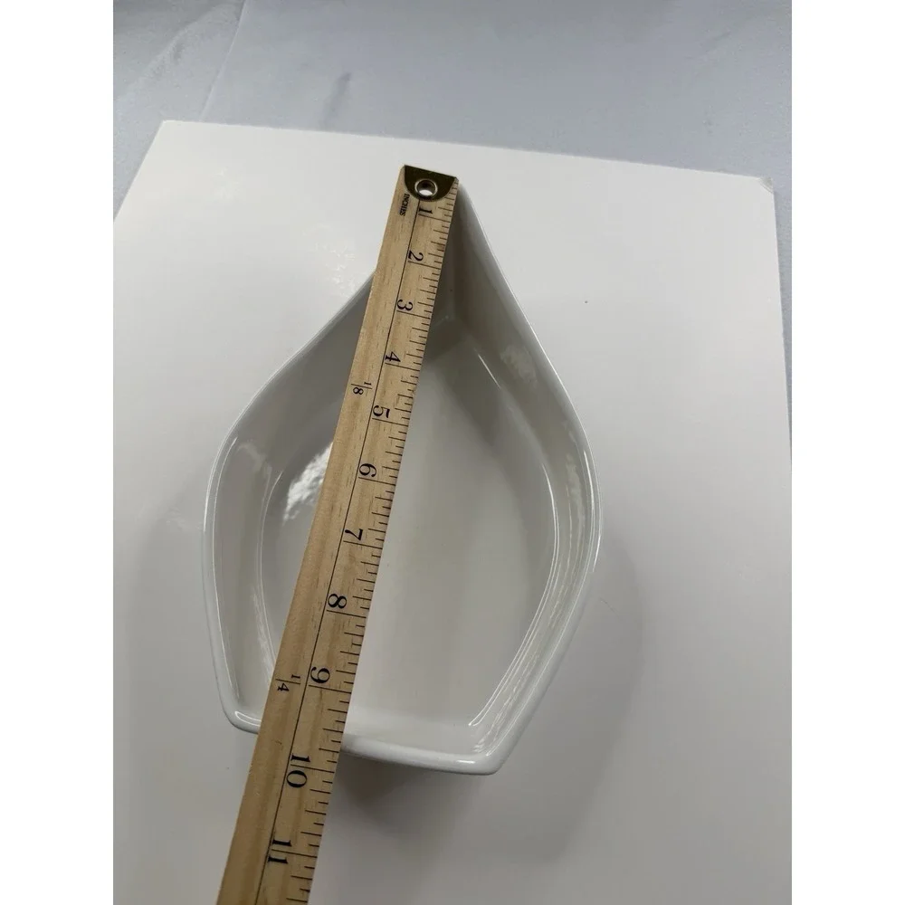 Deltis Made in Portugal White Boat Shape Stoneware Bowl